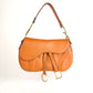 Christian Dior vintage brown Leather Double Saddle Bag