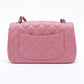 Chanel Caviar Leather Pink Classic Flap mini