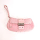 Pre-Owned Christian Dior Street Chic Pochette Pink Suede with Silver Hardware - Classic Charmers