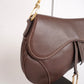 Pre-Owned Christian Dior Saddle Bag Brown Leather with Gold Hardware - Classic Charmers