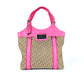 Christian Dior Pink 
 Monogram Trotter Tote Street Chic Shoulder Bag Beige