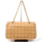 Pre-Owned Chanel Grid Stitch Classic Flap Shoulder Bag in Beige - Classic Charmers