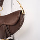 Pre-Owned Christian Dior Saddle Bag Brown Leather with Gold Hardware - Classic Charmers