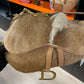 Dior vintage Pony Hair Saddle Bag Brown
