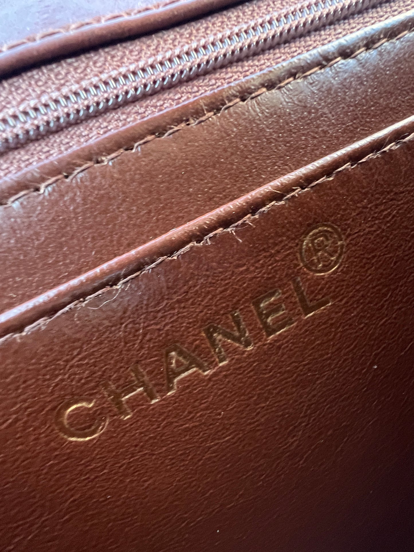 Chanel Vintage Calf Leather Brown Chocolate Classic Flap shoulder bag