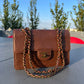 Chanel Vintage Calf Leather Brown Chocolate Classic Flap shoulder bag