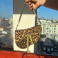 Dior Vintage Leopard Printed Mini Saddle Bag