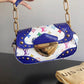 LOUIS VUITTON Limited Edition Blue Alligator White Monogram Multicolor Marilyn Bag