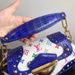 LOUIS VUITTON Limited Edition Blue Alligator White Monogram Multicolor Marilyn Bag