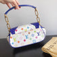 LOUIS VUITTON Limited Edition Blue Alligator White Monogram Multicolor Marilyn Bag
