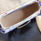 LOUIS VUITTON Limited Edition Blue Alligator White Monogram Multicolor Marilyn Bag
