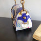 LOUIS VUITTON Limited Edition Blue Alligator White Monogram Multicolor Marilyn Bag