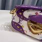 LOUIS VUITTON Limited Edition baby Purple Alligator White Monogram Multicolor Marilyn Bag