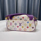 LOUIS VUITTON Limited Edition baby Purple Alligator White Monogram Multicolor Marilyn Bag