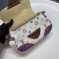 LOUIS VUITTON Limited Edition baby Purple Alligator White Monogram Multicolor Marilyn Bag