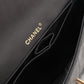 Pre-Owned Chanel Chocolate Bar Lambskin Chain Shoulder Bag Black Gold Metal