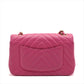 Pre-Owned Chanel Chevron Lambskin Single flap single chain bag Pink Gold Metal