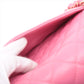 Pre-Owned Chanel Matelasse Caviarskin Double flap Double chain bag Pink Gold Metal Medium
