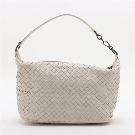 Pre-Owned Bottega Veneta Intrecciato Leather Shoulder bag White