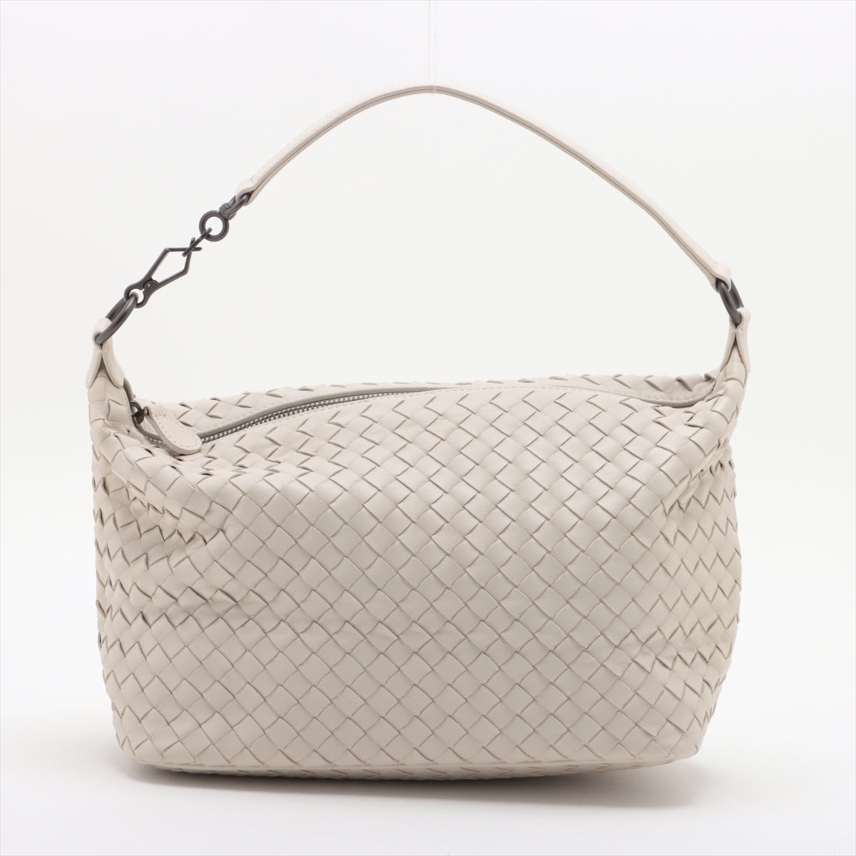 Pre-Owned Bottega Veneta Intrecciato Leather Shoulder bag White