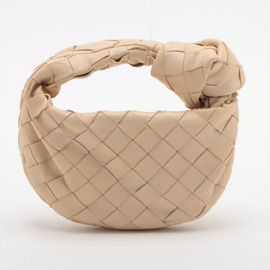 Pre-Owned Bottega Veneta Intrecciato Candy Jodi Leather Hand bag Beige