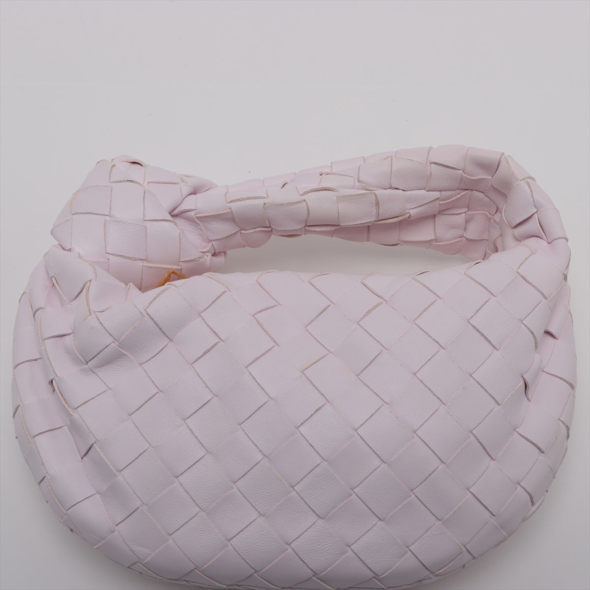 Pre-Owned Bottega Veneta Intrecciato Candy Jodi Leather Hand bag light pink