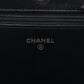 Pre-Owned Chanel Lambskin Chain wallet on chain Black Gold Metal