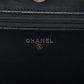 Pre-Owned Chanel Caviar Wallet on Chain Shoulder Bag Black Gold Metal