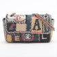 Pre-Owned Chanel  25 Denim × Patent Coco Mark Patchwork Small  Single Flap Double Chain Bag Blue Silver Metal - Classic Charmers