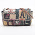 Pre-Owned Chanel  25 Denim × Patent Coco Mark Patchwork Small  Single Flap Double Chain Bag Blue Silver Metal - Classic Charmers