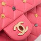Chanel Classic Flap Medium Pink Caviar Leather with Embellished Quilting