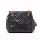 Chanel Black Quilted Leather Chain Shoulder Bag with Gold-Tone Hardware