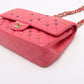 Chanel Classic Flap Medium Pink Caviar Leather with Embellished Quilting