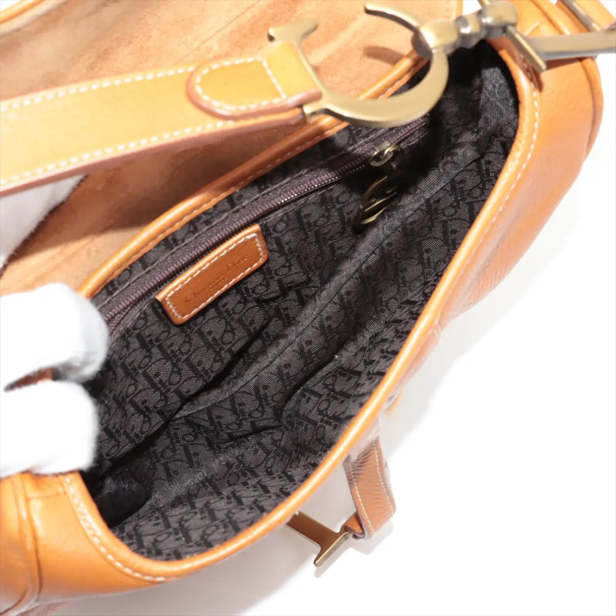 Christian Dior Vintage Brown leather Saddle Bag No.3