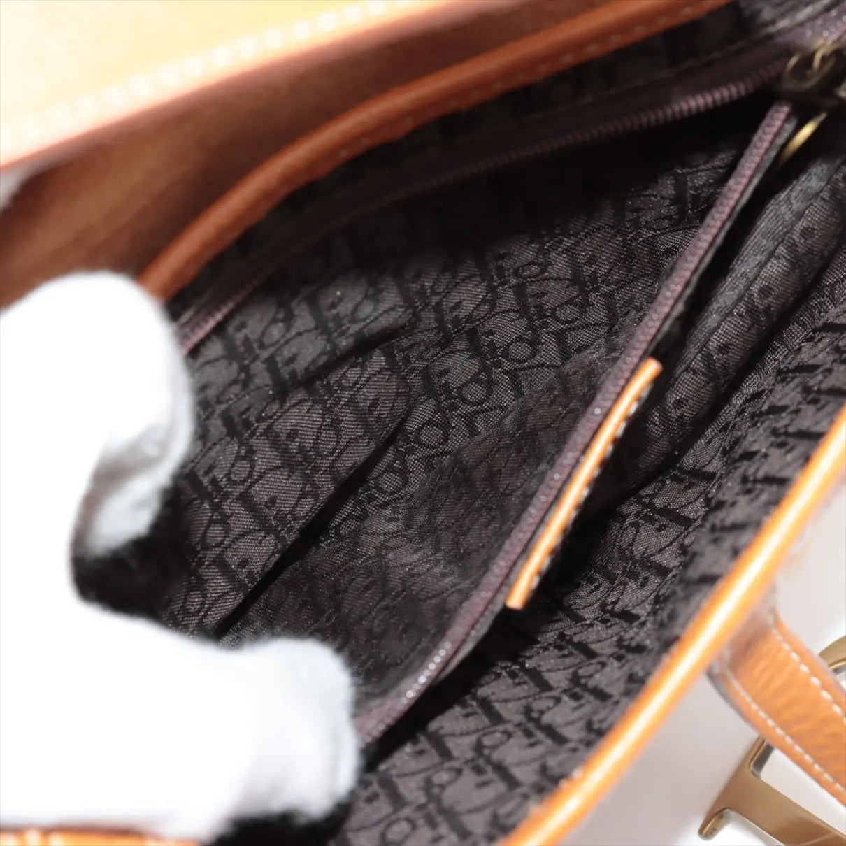 Christian Dior Vintage Brown leather Saddle Bag No.3