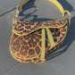 Dior Vintage Leopard Printed Mini Saddle Bag